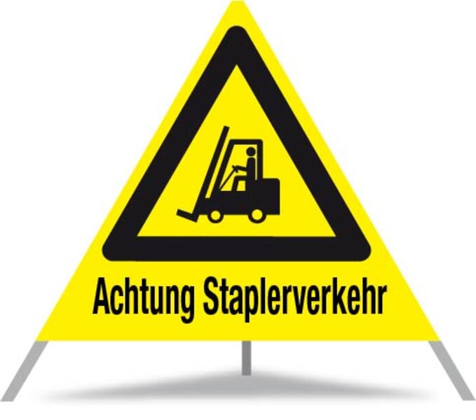 Faltsignale, tagesleuchtend, Staplerverkehr, 700 mm Faltsignale, tagesleuchtend, Staplerverkehr, 700 mm