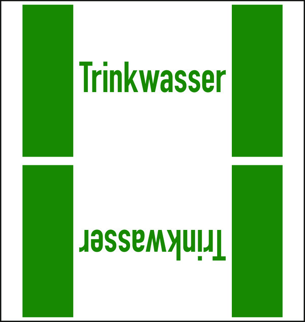 Rohrleitungskennzeichnung, Trinkwasserleitung, Folie - Rolle à 33 m