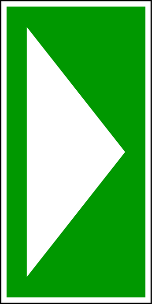 Rettungszeichen, Richtungspfeil - DIN/TR 4844-4