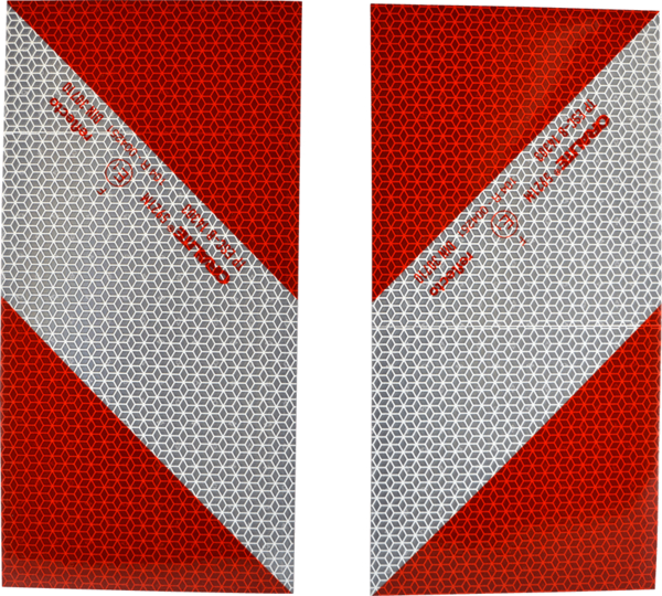 KFZ-Warnmarkierung, 141 x 282 mm, Magnetfolie, reflektierend RA2