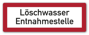Beispielschild DIN4066 Löschwasser Entnahmestelle