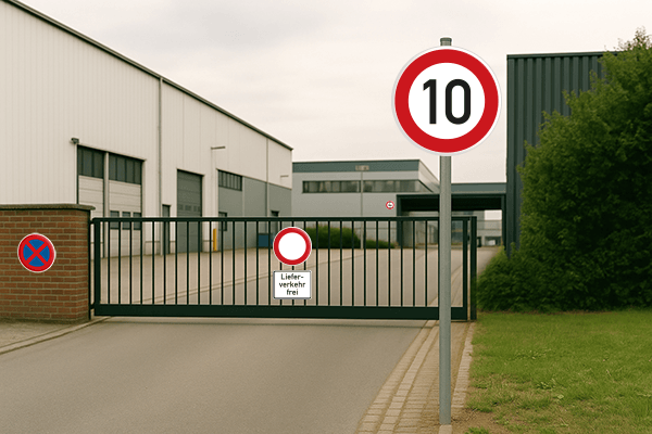 Verkehrssicherheits-Schilder für Unternehmen: So vermeiden Sie Unfälle auf dem Firmengelände