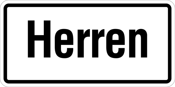 WC-Schild, Herren, Folie, 50 x 100 mm