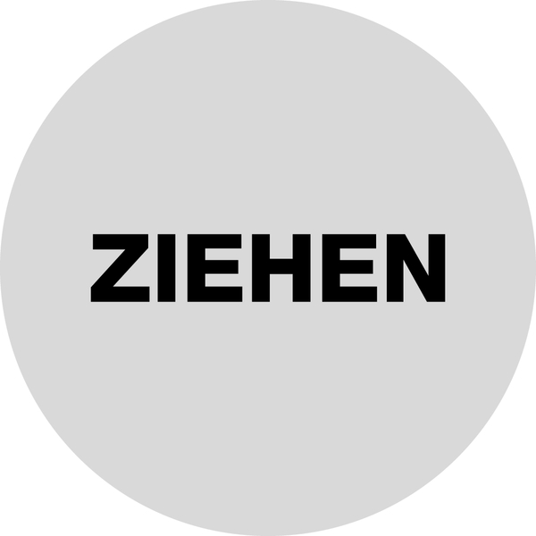 Türschild, Ziehen, silber, Ø 60 mm