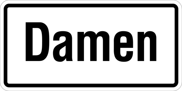 WC-Schild, Damen, Folie, 50 x 100 mm