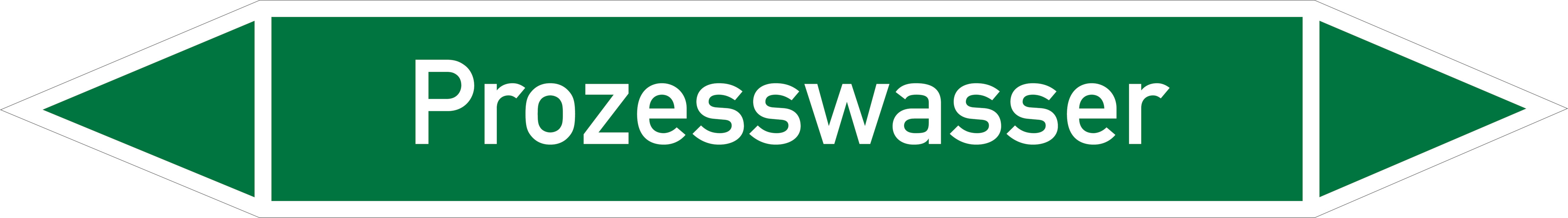 Rohrleitungsetikett, Prozesswasser Rohrleitungsetikett, Prozesswasser