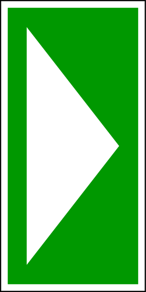 Rettungszeichen, Richtungspfeil - DIN/TR 4844-4