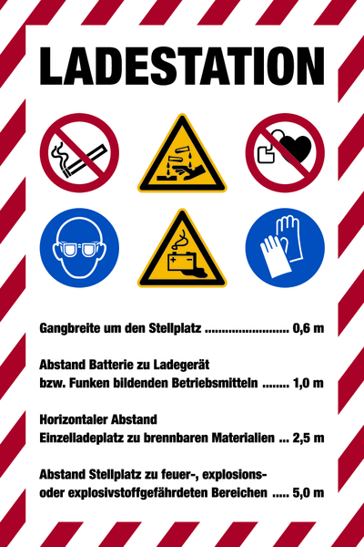 Kombischild, Ladestation, Aluminiumverbund, 300 x 200 mm
