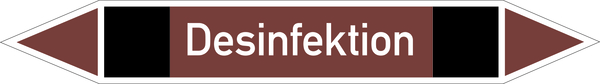 Rohrleitungsetikett, Desinfektion