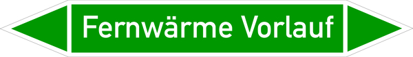 Rohrleitungsetikett, Fernwärme Vorlauf