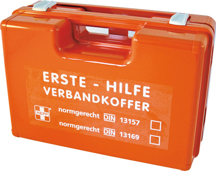 Verbandkoffer, Hepp, Inhalt gem. DIN 13169 Verbandkoffer, Hepp, Inhalt gem. DIN 13169