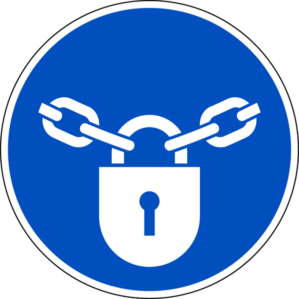 Gebotsschild, Verschlossen halten M028 - ASR A1.3 (DIN EN ISO 7010)