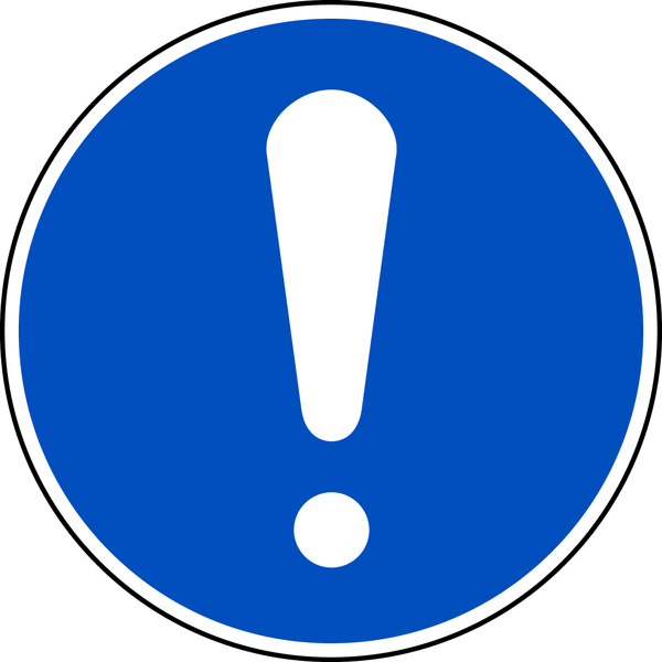 Allgemeines Gebotsschild M001 - ASR A1.3 (DIN EN ISO 7010), Ø 100 mm, Folie
