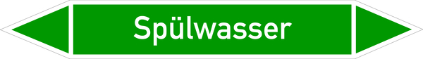 Rohrleitungsetikett, Spülwasser