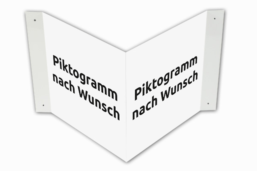 Winkel-/Nasenschild, Piktogramm nach Wunsch, Kunststoff Winkelschild_Quadrat_PnW.jpg