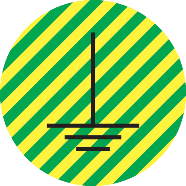 Leiterkennzeichnung, Erde - 1 Bund = 100 Stk. Leiterkennzeichnung, Erde - 1 Bund = 100 Stk.