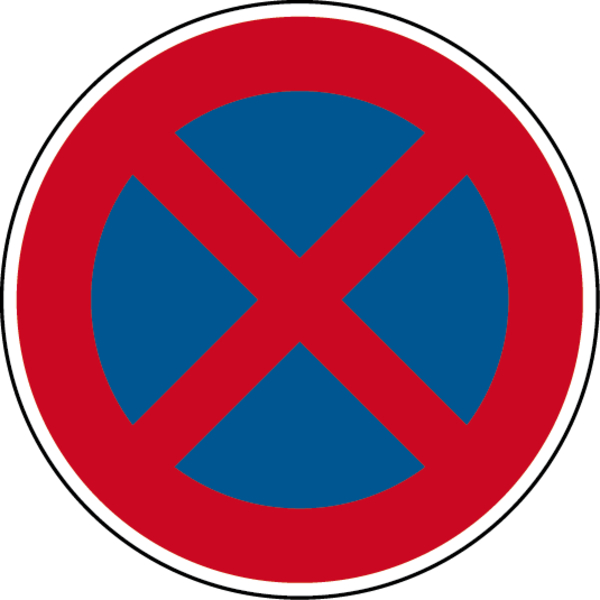 Verkehrszeichen - Absolutes Haltverbot, Zeichen 283