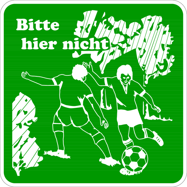 Hinweisschild, Bitte hier nicht mit Bild, 500x500mm, Alu geprägt