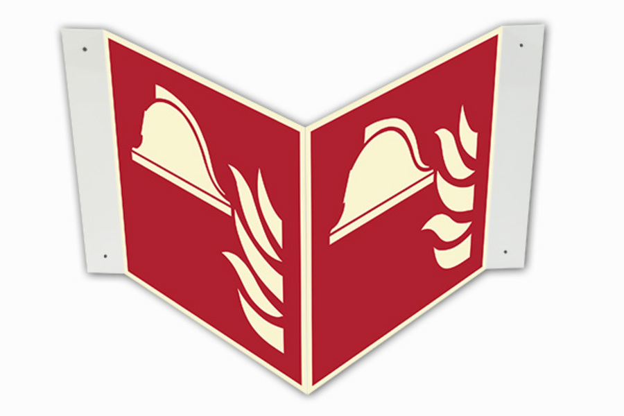 Brandschutzzeichen, Mittel und Geräte zur Brandbekämpfung Winkel-/Nasenschild - ASR A1.3 (ISO 7010) Brandschutzzeichen, Mittel und Geräte zur Brandbekämpfung Winkel-/Nasenschild - ASR A1.3 (ISO 7010)