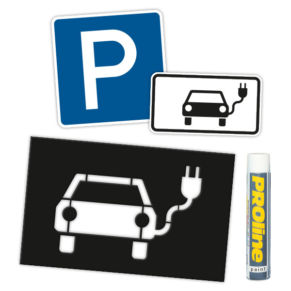 Kennzeichnungsset, Ladesäule für E-Auto Kennzeichnungsset, Ladesäule für E-Auto