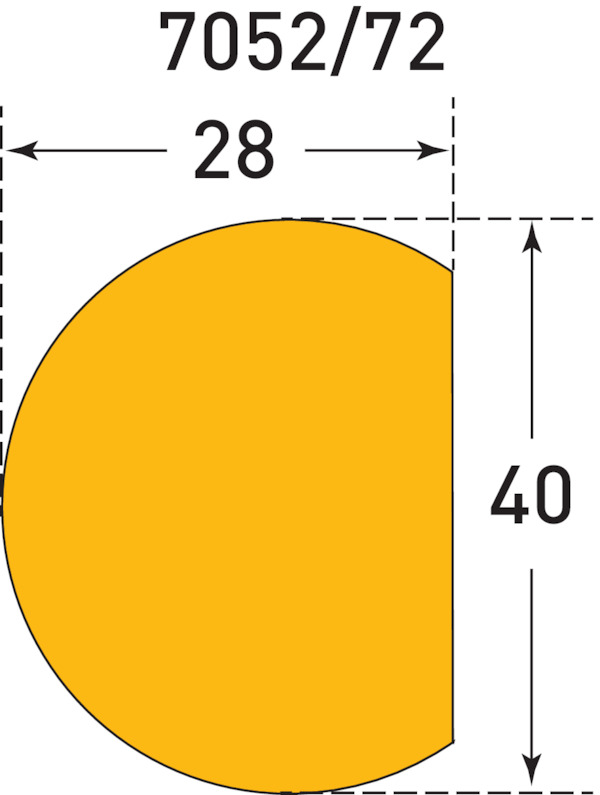 Warn- und Schutzprofil, Flächenschutz, Typ C, 1000 mm