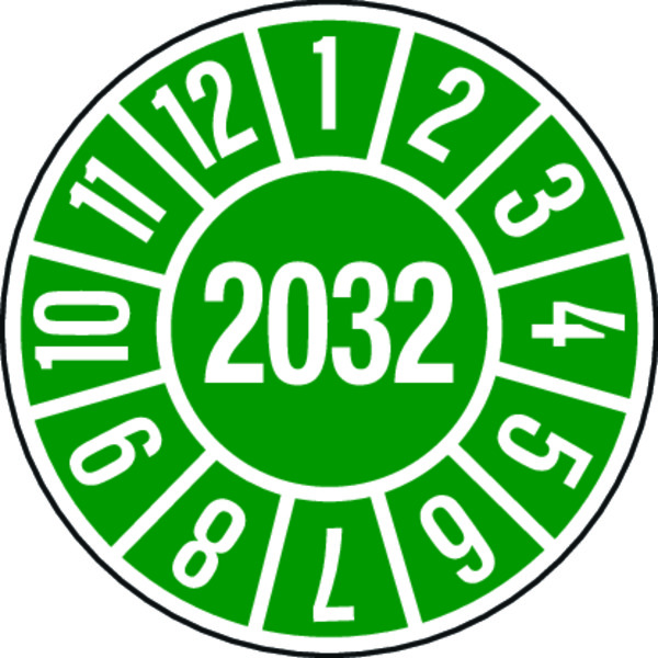 Jahresprüfplakette, Graspapier, Jahresfarben, Ø 35 mm - Bogen = 10 Plaketten 63232_ef.jpg
