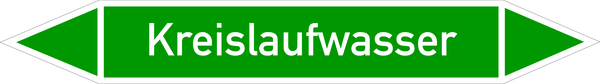 Rohrleitungsetikett, Kreislaufwasser