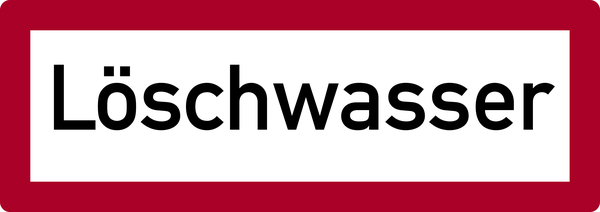 Feuerwehrschild, Löschwasser - DIN 4066