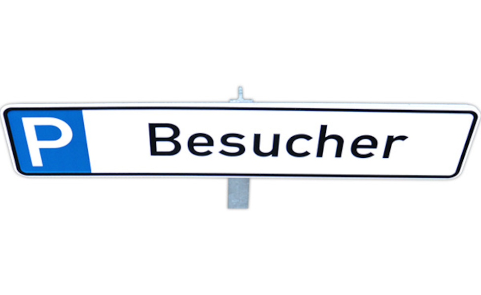 Grundplatte für Parkplatzkennzeichen, Aluminium, 110 x 520 mm