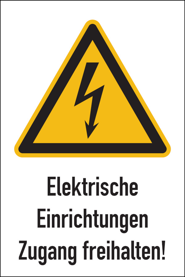Kombi-Warnschild, Elektrische Einrichtungen, W012 Kombi-Warnschild, Elektrische Einrichtungen, W012