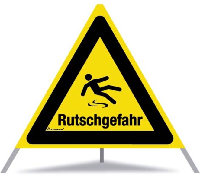 Faltsignale, tagesleuchtend, Rutschgefahr, 700 mm Faltsignale, tagesleuchtend, Rutschgefahr, 700 mm
