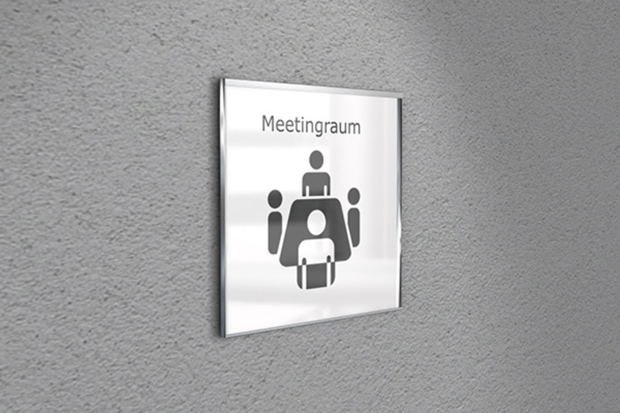 Türschild, GlasFix 2.0, 150 x 150 mm