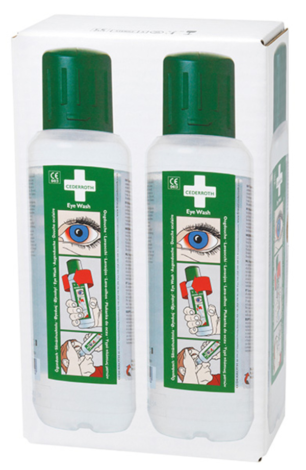 Augendusche Cederroth - 1 Karton = 2 Flaschen à 0,5 l Augendusche Cederroth - 1 Karton = 2 Flaschen à 0,5 l