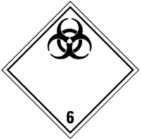 Gefahrzettel, Gefahrgutklasse 6.2 - Ansteckungsgefährliche Stoffe