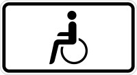 Verkehrszeichen - Nur Schwerbehinderte mit außergewöhnlicher Gehbehinderung & Sehbehinderte, 1044-10