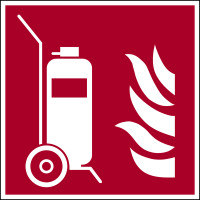 Brandschutzzeichen, Fahrbarer Feuerlöscher F009 - DIN EN ISO 7010
