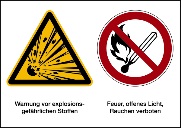 Aufkleber Warnung vor explosionsgefährlichen Stoffen explosiv Aufkleber 