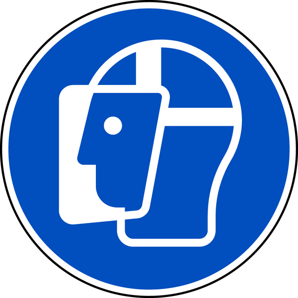 Aufkleber Gebotszeichen Gehörschutz Sicherheitsschild ISO 7010 ASR blau 200mm 