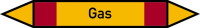 Rohrleitungskennzeichen Gas