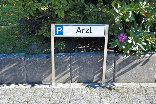 Parkplatz-Kennzeichen „Kunden“ aus hochwertigem Aluminim
