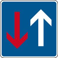 Verkehrszeichen - Vorrang vor dem Gegenverkehr, Zeichen 308