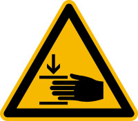 Warnzeichen, Warnung vor Handverletzungen D-W027 - DIN 4844/BGV A8