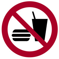 Verbotsschild, Essen und Trinken verboten P022 - ASR A1.3 (DIN EN ISO 7010)