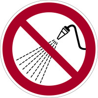 Verbotsschild, Mit Wasser spritzen verboten, P016 - DIN 4844-2