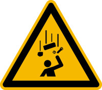 Warnschild, Warnung vor herabfallenden Gegenständen W035 - ASR A1.3 (DIN EN ISO 7010)