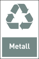 Design-Recyclingschild: Metall, Folie selbstklebend, 150 x 100 mm