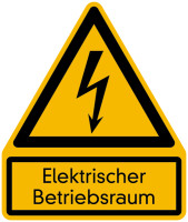 Warnschild, Kombischild, Elektrischer Betriebsraum