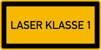 Hinweisschild, Laser Klasse 1