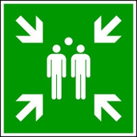 Schild Für Fußgänger verboten n ISO 7010 31,5cm Ø Alu 