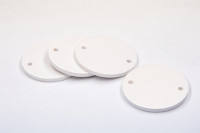Grundplatte für Stromkreisbezeichnungsschilder, blanko, Kunststoff, Ø 40 mm - Beutel = 10 Stk.